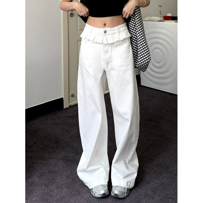 PAISLEY™ – Elegant Lace-Trimmed Wide-Leg Jeans | Elina Dublin