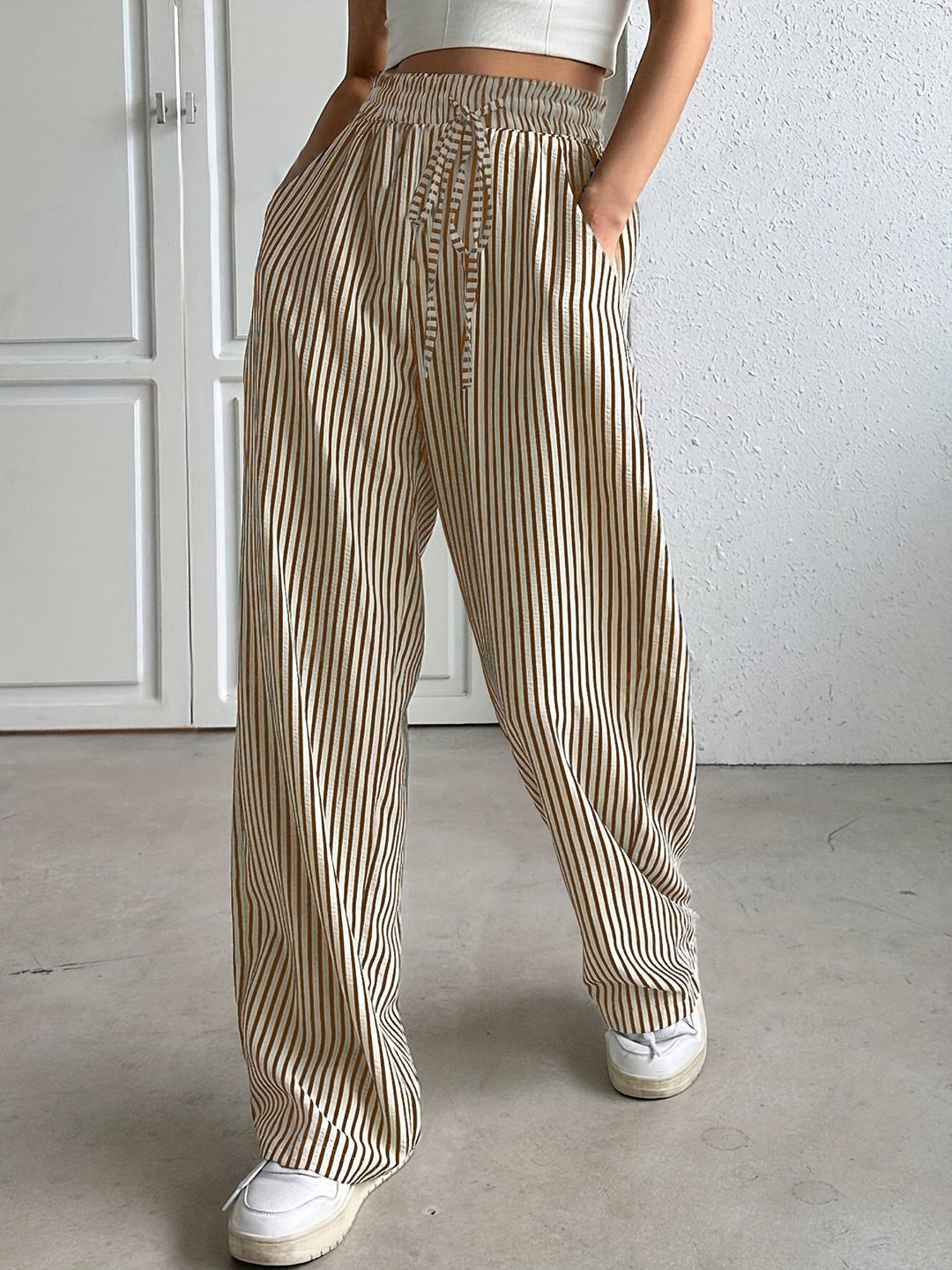 TAITE™ - Simple Summer Striped Relaxed Fit Buttom | Elina Dublin