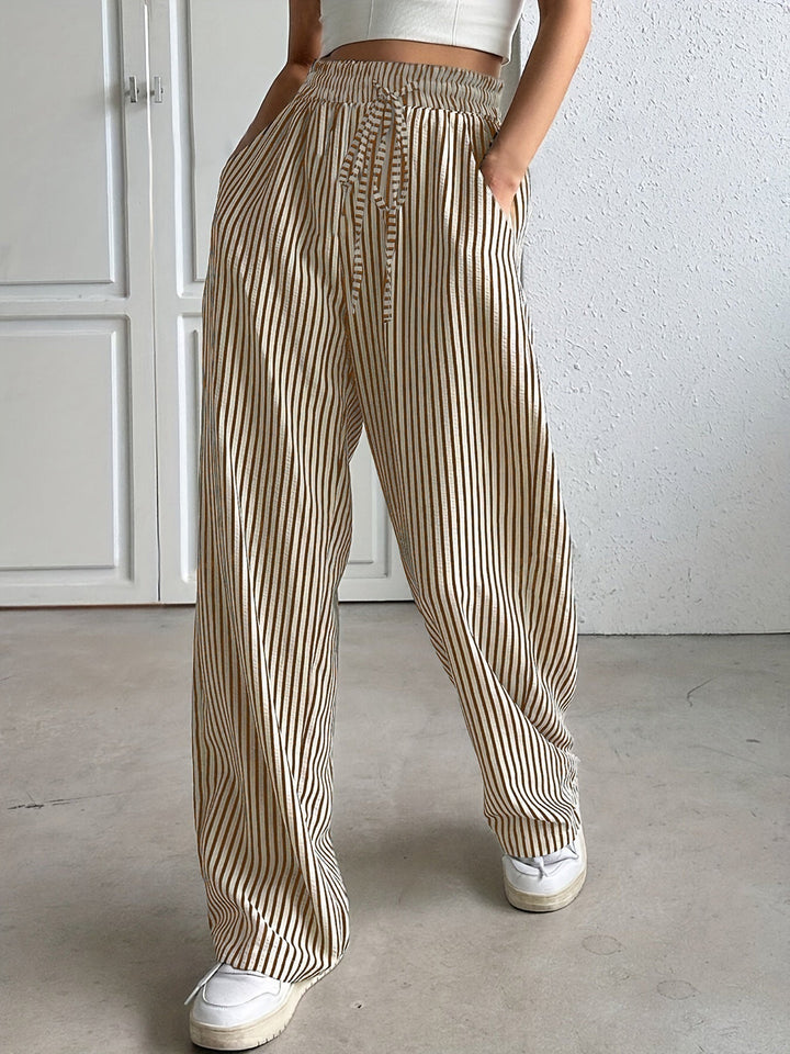 TAITE™ - Simple Summer Striped Relaxed Fit Buttom | Elina Dublin