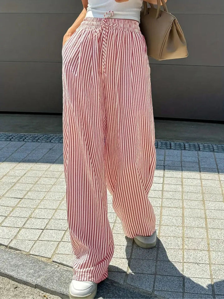 TAITE™ - Simple Summer Striped Relaxed Fit Buttom | Elina Dublin