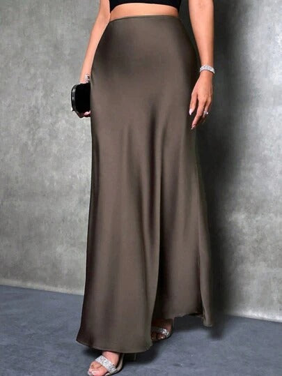 FIONA™ - Satin High-Waist Skirt | Elina Dublin