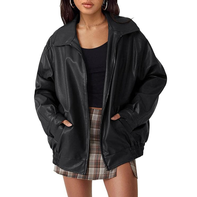 BRIONY™ - Stylish Oversized Motorcycle Jacket | Elina Dublin