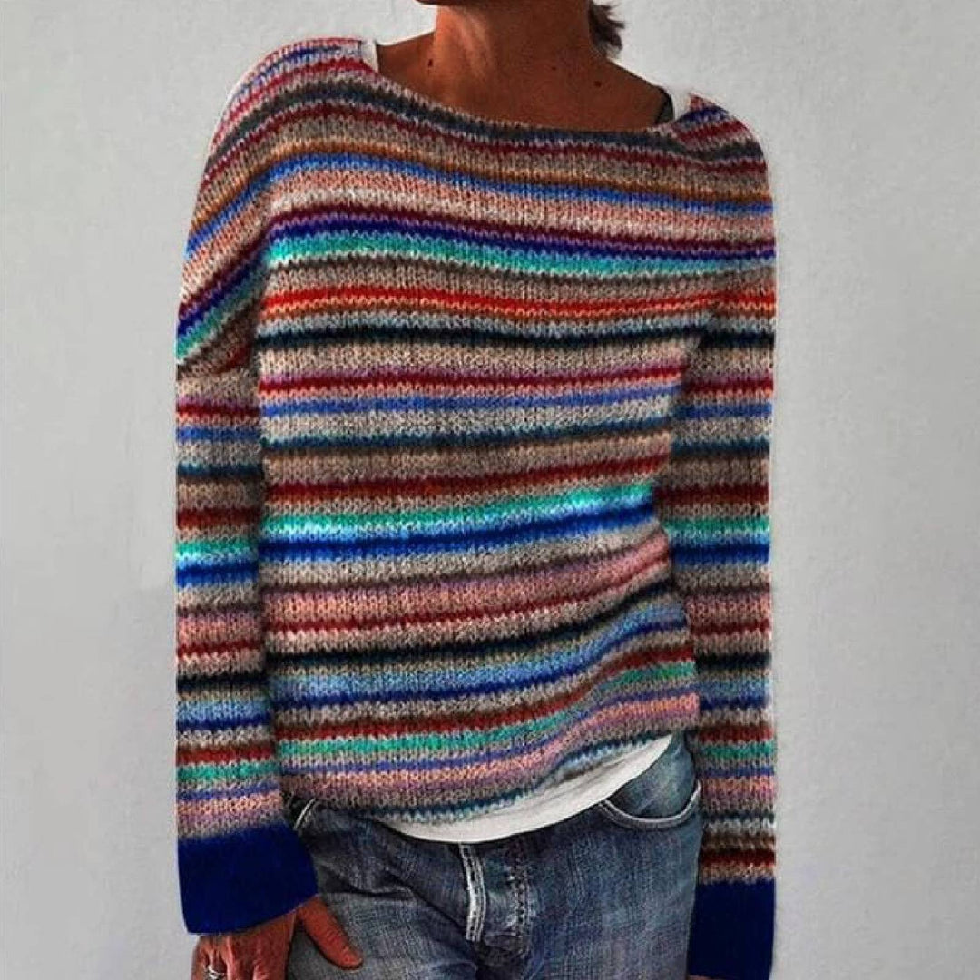 Essi | Colourful Retro Jumper with Stripe Pattern | Elina Dublin