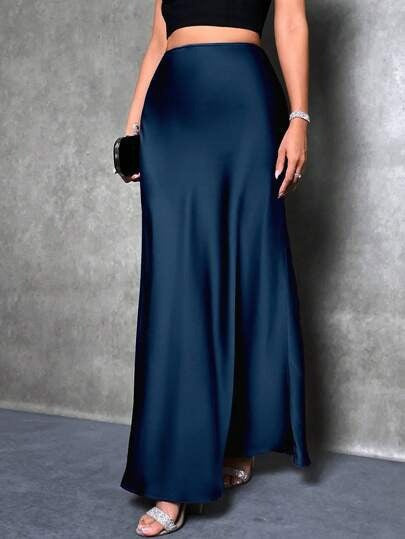 FIONA™ - Satin High-Waist Skirt | Elina Dublin