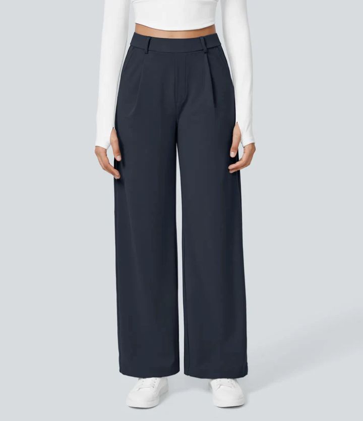 MONAH™ - Casual Wide Leg Minimalist Trouser | Elina Dublin