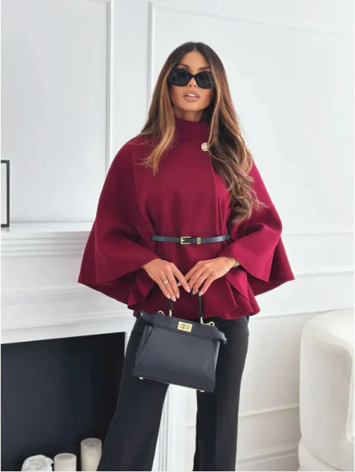 GAMORA™ - Stylish High Neck Cape Jacket | Elina Dublin