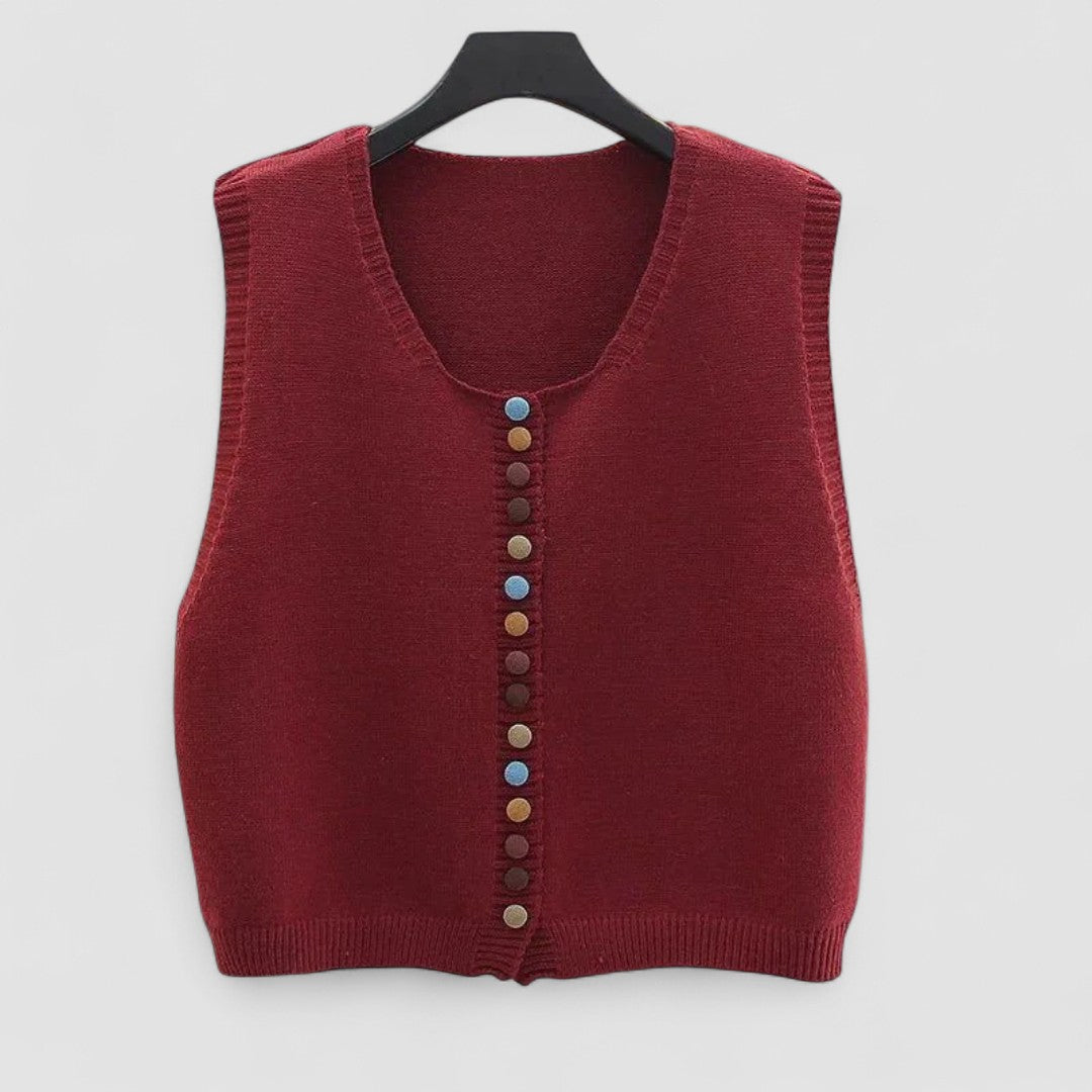 Maribela - Knitted Gilet with Buttons | Elina Dublin