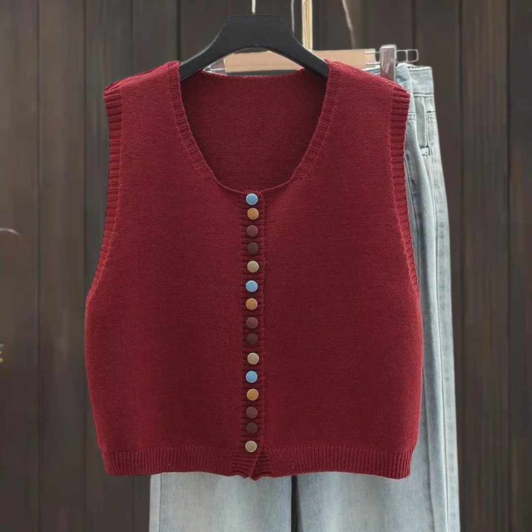 Maribela - Knitted Gilet with Buttons | Elina Dublin