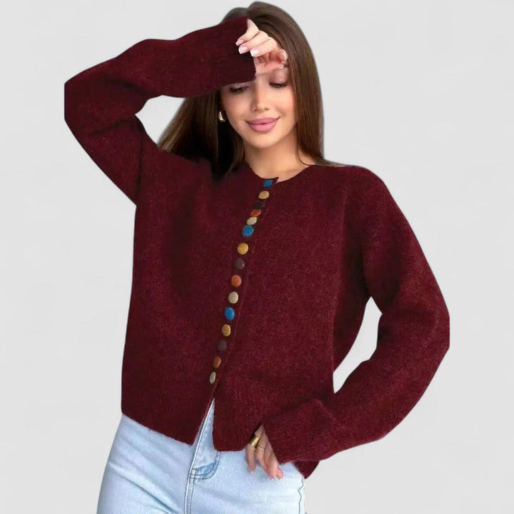 Nicole - Cardigan with Button Detail | Elina Dublin