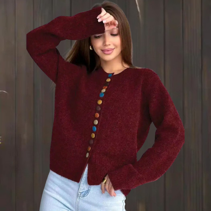 Nicole - Cardigan with Button Detail | Elina Dublin