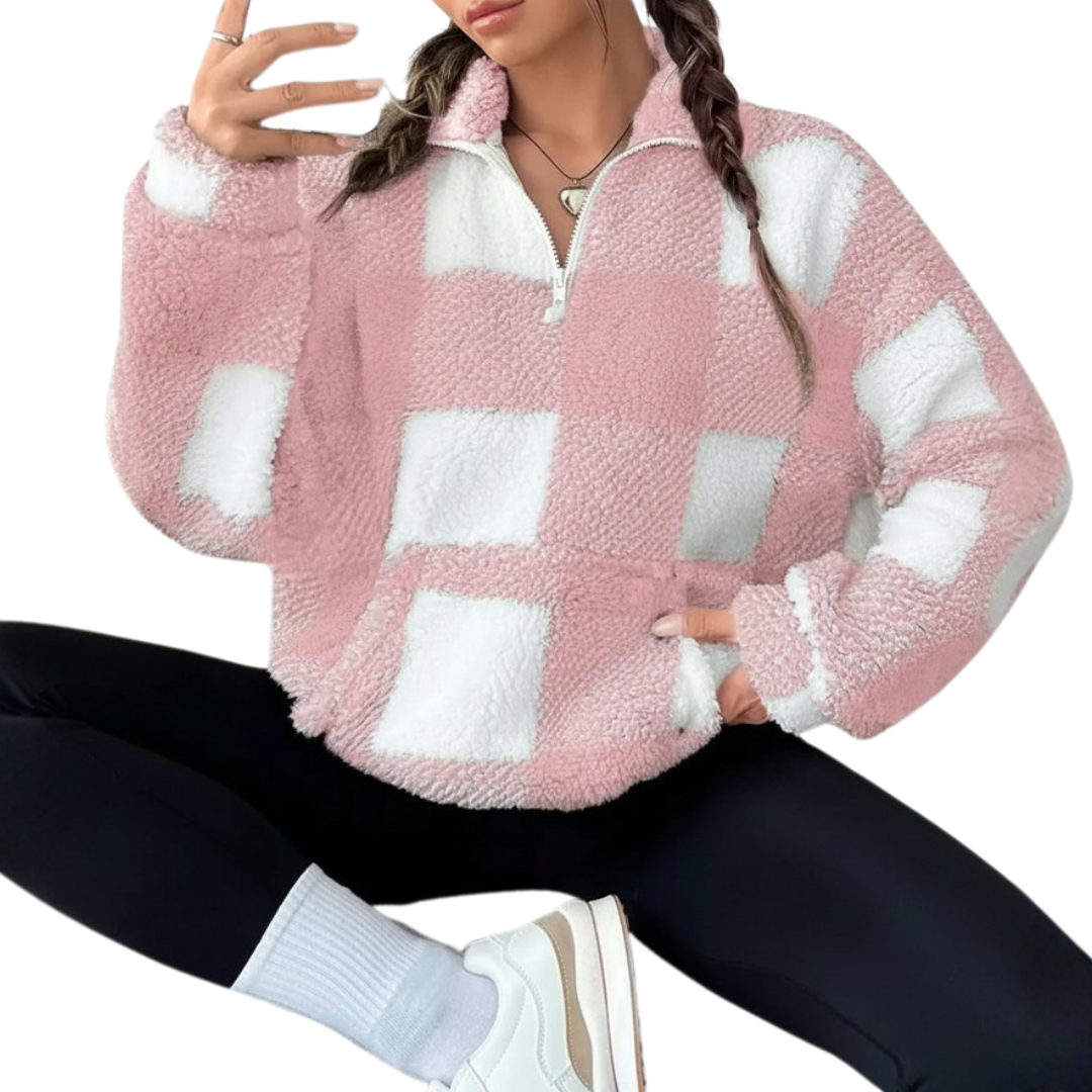 Ceanghleann - Plaid Fleece Sweater | Elina Dublin