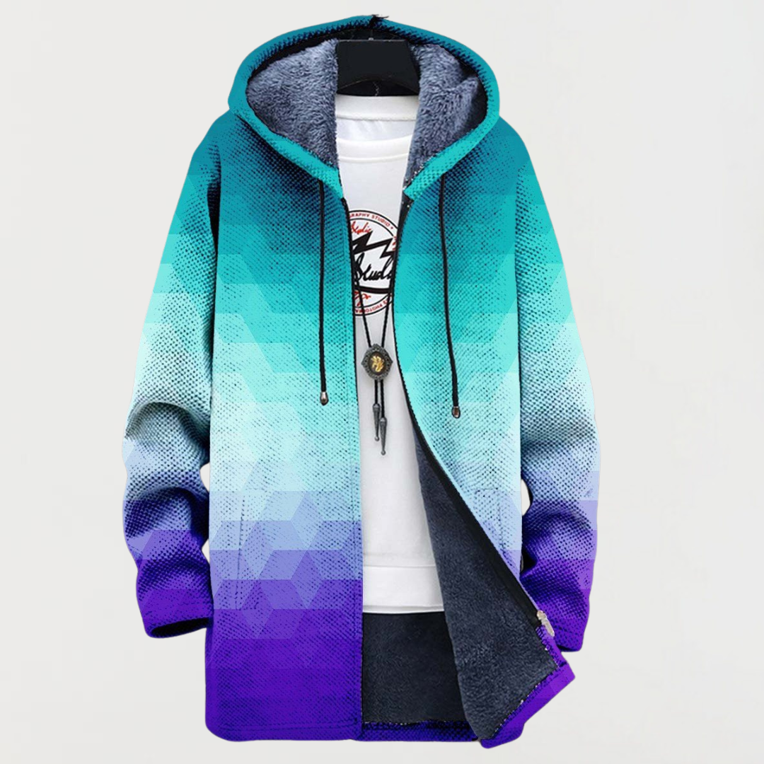 Hexagonal Gradient Pattern Coat | Elina Dublin