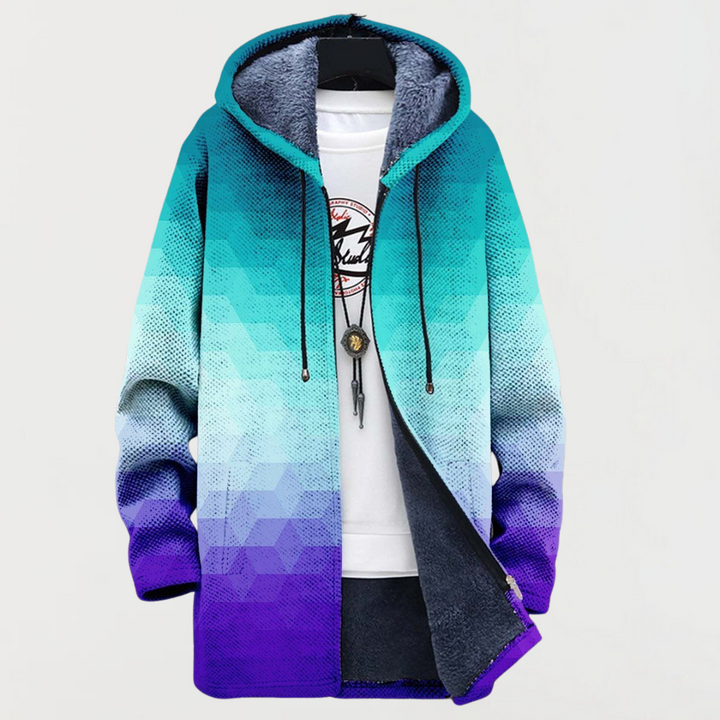 Hexagonal Gradient Pattern Coat | Elina Dublin