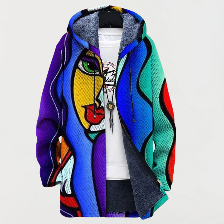 Coat with Colourful Art | Elina Dublin