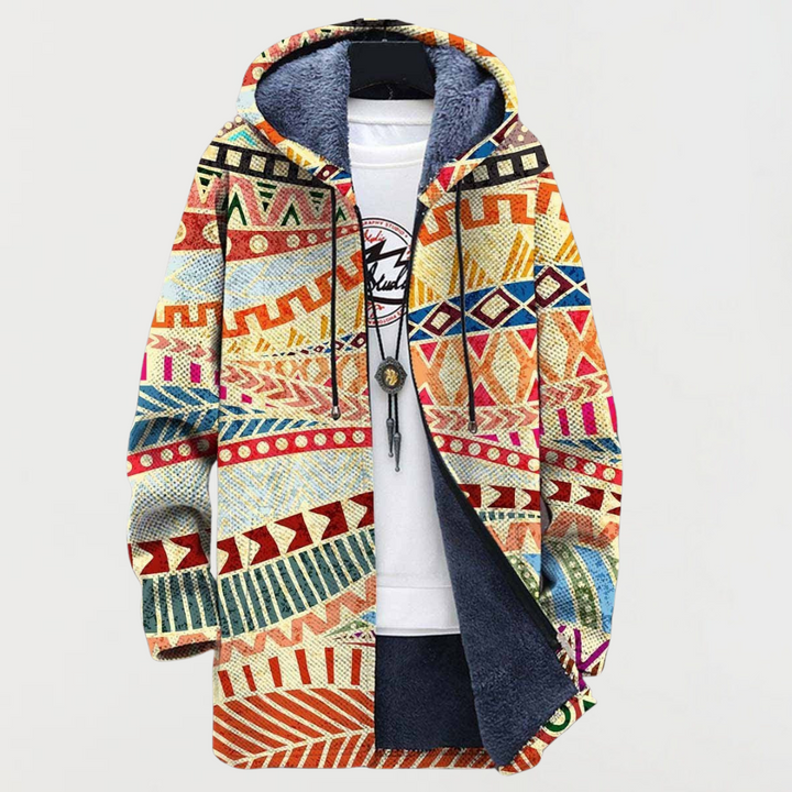 Fusion Ethnic Pattern Coat | Elina Dublin