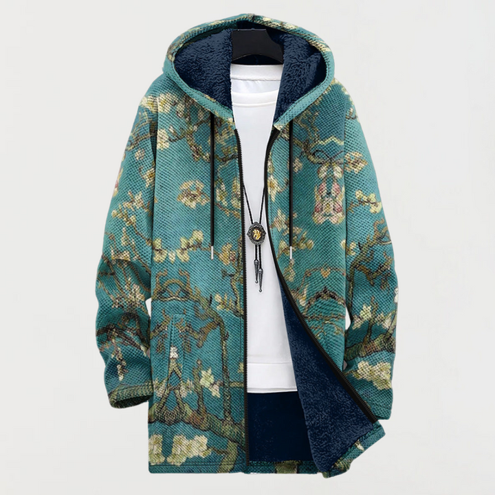 Iris | Women's Floral-Print Hooded Coat | Elina Dublin