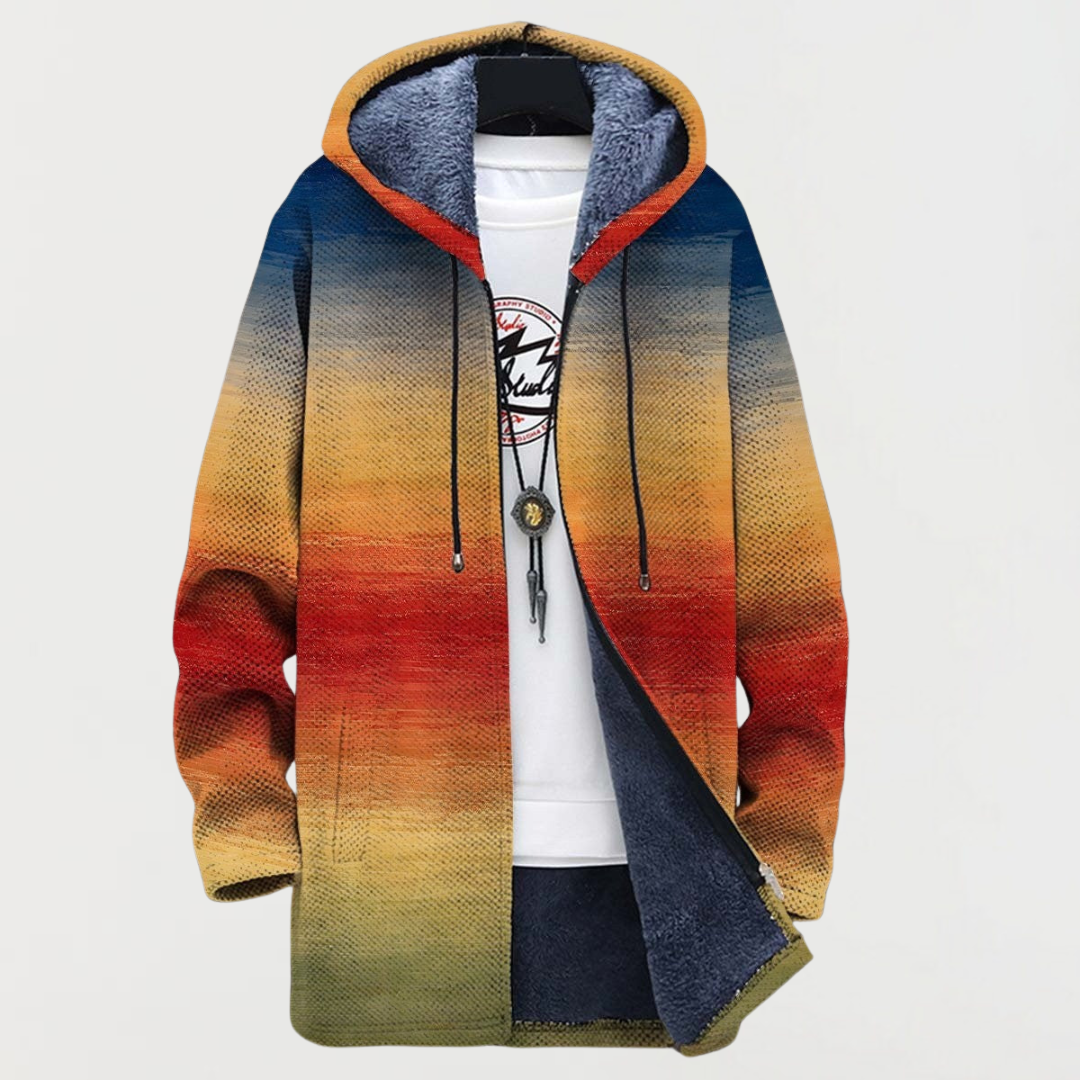 Sunset Gradient Pattern Coat | Elina Dublin