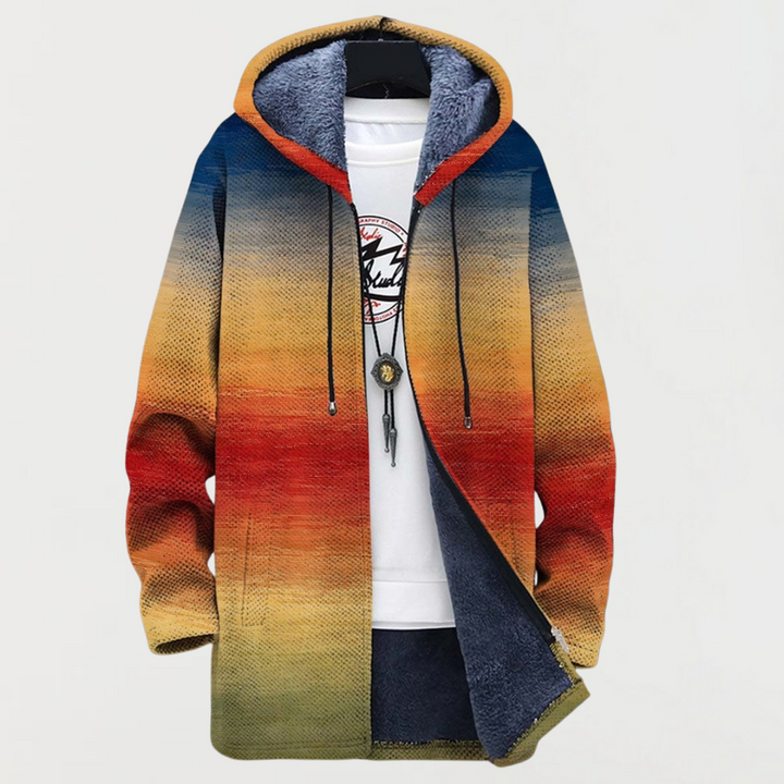 Sunset Gradient Pattern Coat | Elina Dublin