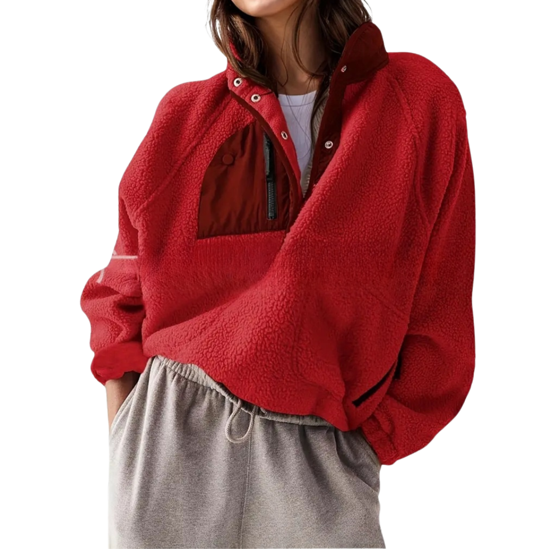 ZOSIA™ – Cozy Colorblock Fleece Zip Jacket | Elina Dublin