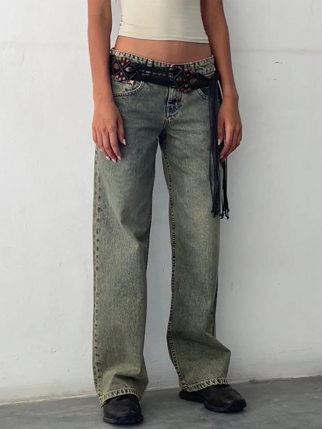 SYLVAINE™ – Vintage Casual Baggy Jeans | Elina Dublin