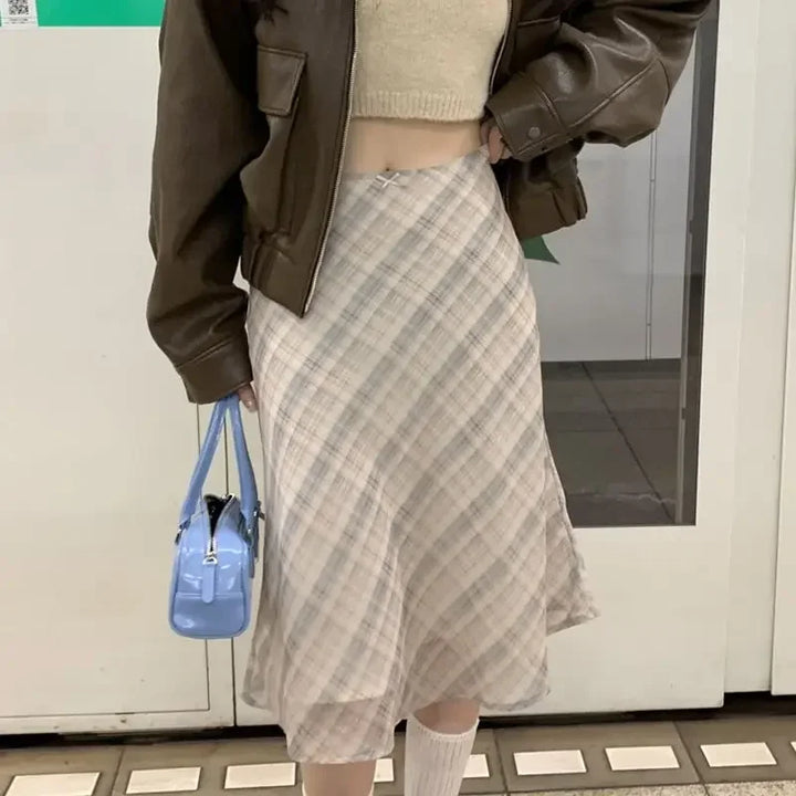 MORIAH™ – Classic Plaid Midi Skirt | Elina Dublin