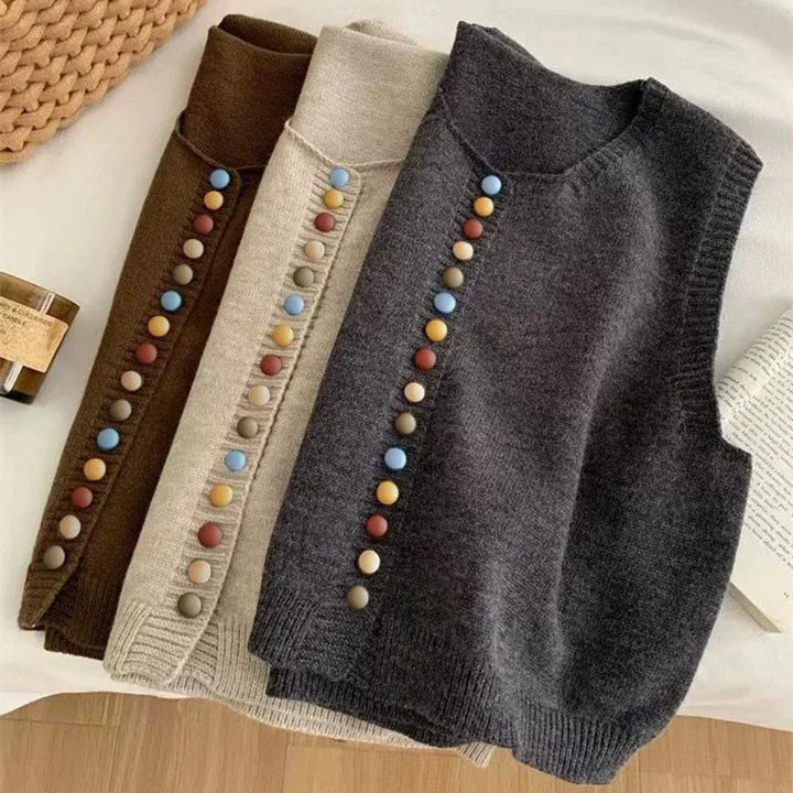 Maribela - Knitted Gilet with Buttons | Elina Dublin