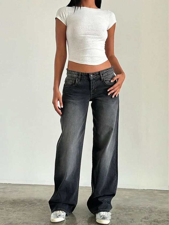 SYLVAINE™ – Vintage Casual Baggy Jeans | Elina Dublin