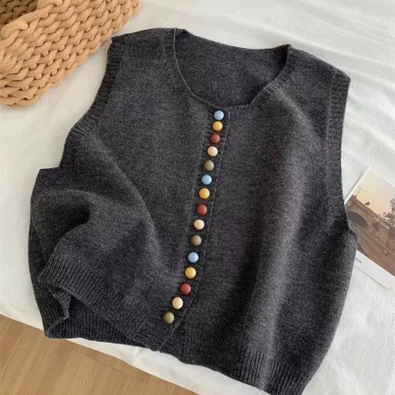 Maribela - Knitted Gilet with Buttons | Elina Dublin