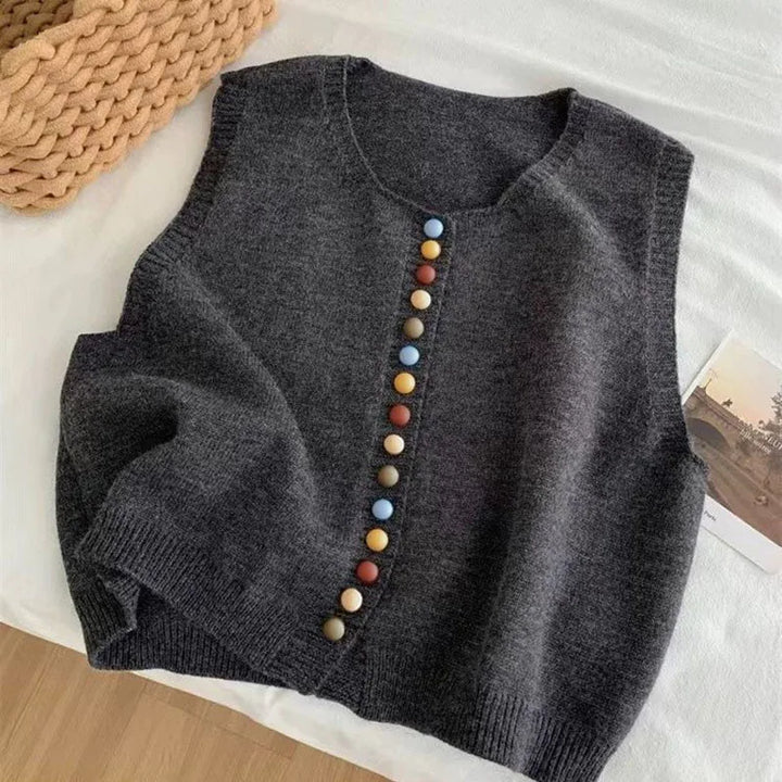 Maribela - Knitted Gilet with Buttons | Elina Dublin