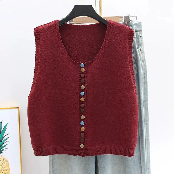 Maribela - Knitted Gilet with Buttons | Elina Dublin