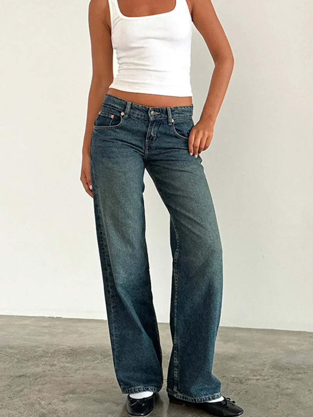 SYLVAINE™ – Vintage Casual Baggy Jeans | Elina Dublin