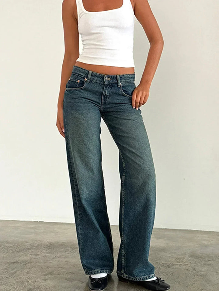 SYLVAINE™ – Vintage Casual Baggy Jeans | Elina Dublin