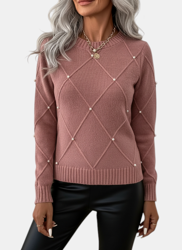 Marguerite™ – Elegant Sweater with Delicate Pearls | Elina Dublin