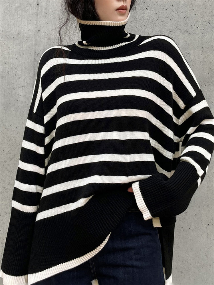 Éliane™ – The Relaxed Elegant Striped Sweater | Elina Dublin
