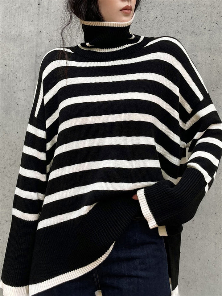 Éliane™ – The Relaxed Elegant Striped Sweater | Elina Dublin