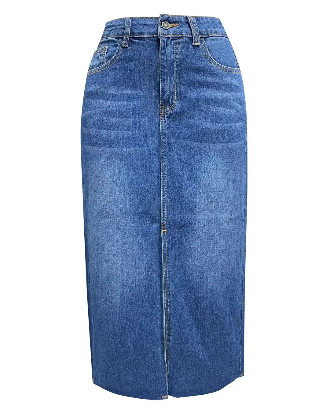 DENISE™ – Classic High-Waist Denim Skirt | Elina Dublin
