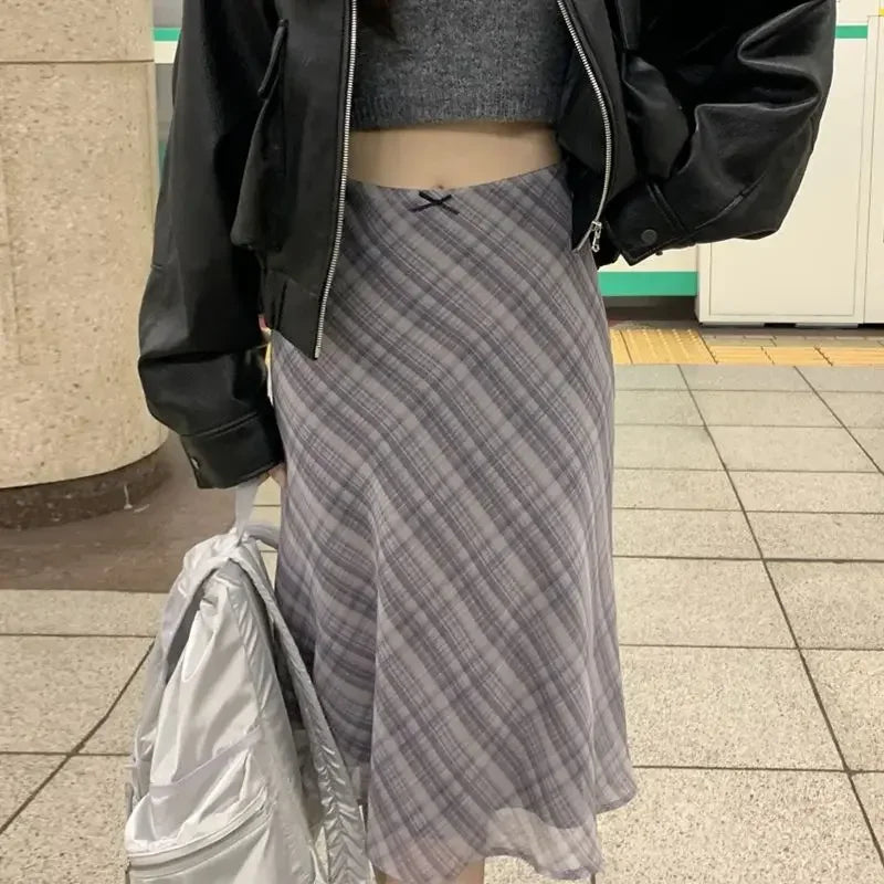 MORIAH™ – Classic Plaid Midi Skirt | Elina Dublin