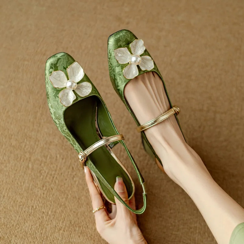 Mathilde – Elegant Women's Shoes with Floral Detail | Elina Dublin