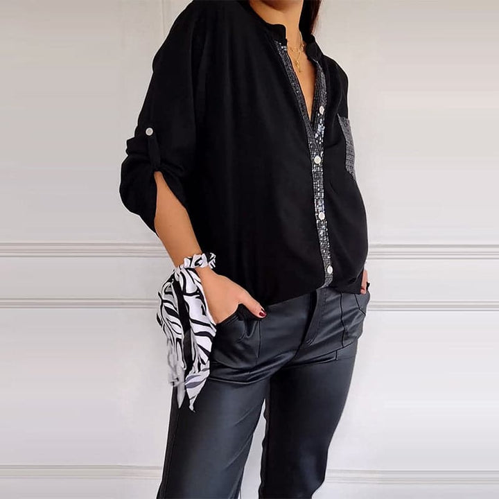 Marina™ — Elegant Top with Shimmering Details | Elina Dublin