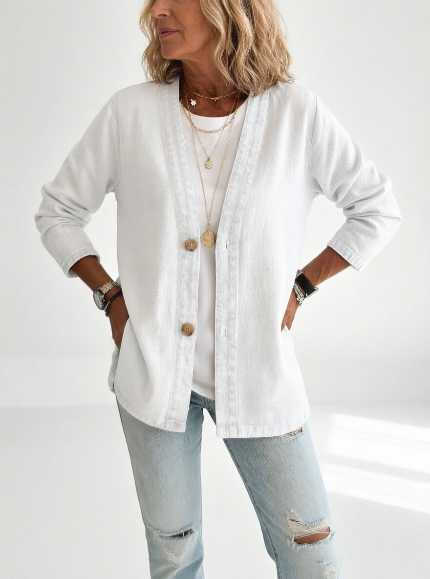 Claironne™ — Timeless Elegant Casual Denim Jacket | Elina Dublin