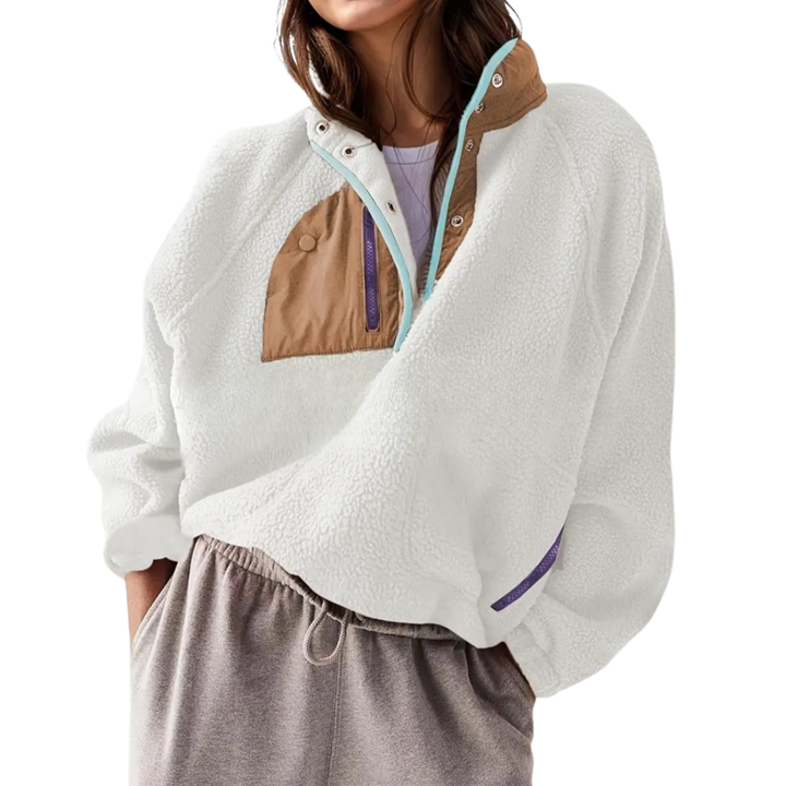 ZOSIA™ – Cozy Colorblock Fleece Zip Jacket | Elina Dublin