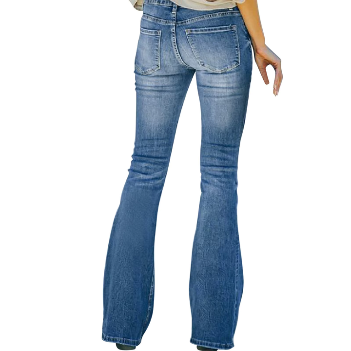 AVELINE™ - Comfortable High Waist Vintage Flared Jeans | Elina Dublin