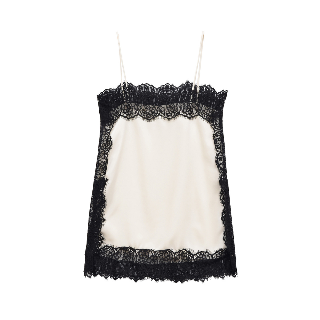 NADELLE™ – Fitted Lace Trim Satin Camisole | Elina Dublin