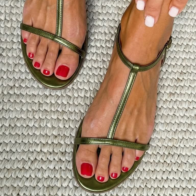 Aednat - Golden Spring Sandals | Elina Dublin