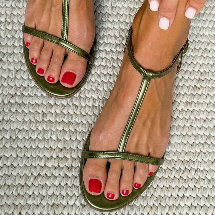 Aednat - Golden Spring Sandals | Elina Dublin