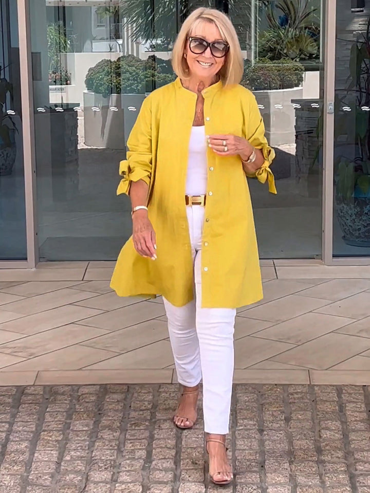 CÉLINA™ - Classy Long Shirt Jacket | Elina Dublin