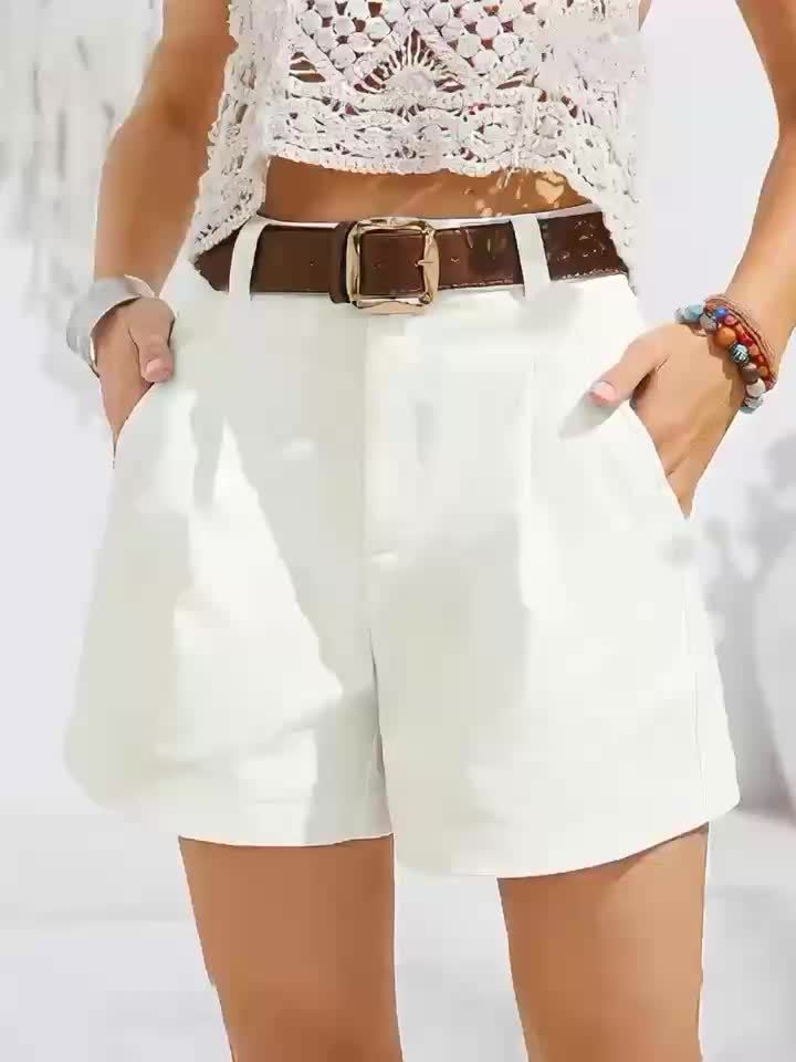 MÉLANIE™ - Chic High-Waist Shorts | Elina Dublin