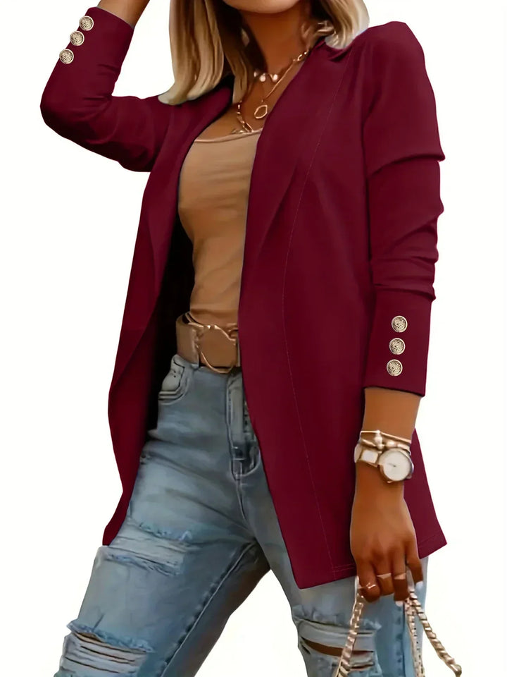 EMMA™ - Chic Open Front Jacket | Elina Dublin