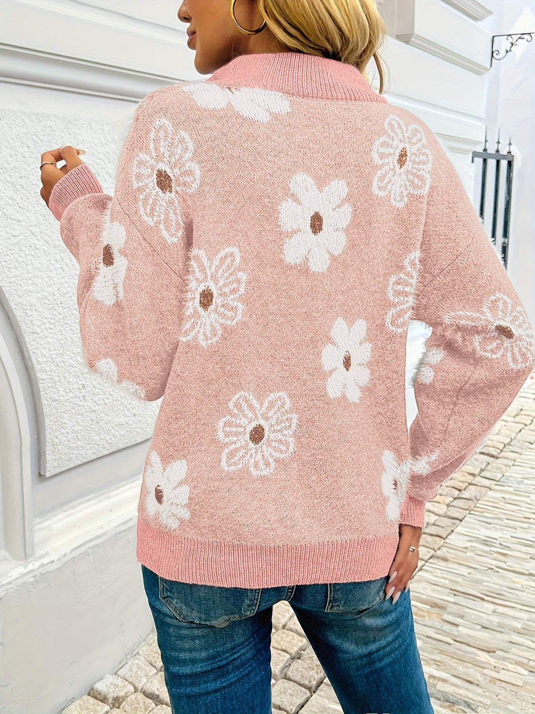 Monique™ – Timeless Elegant Floral Cardigan | Elina Dublin