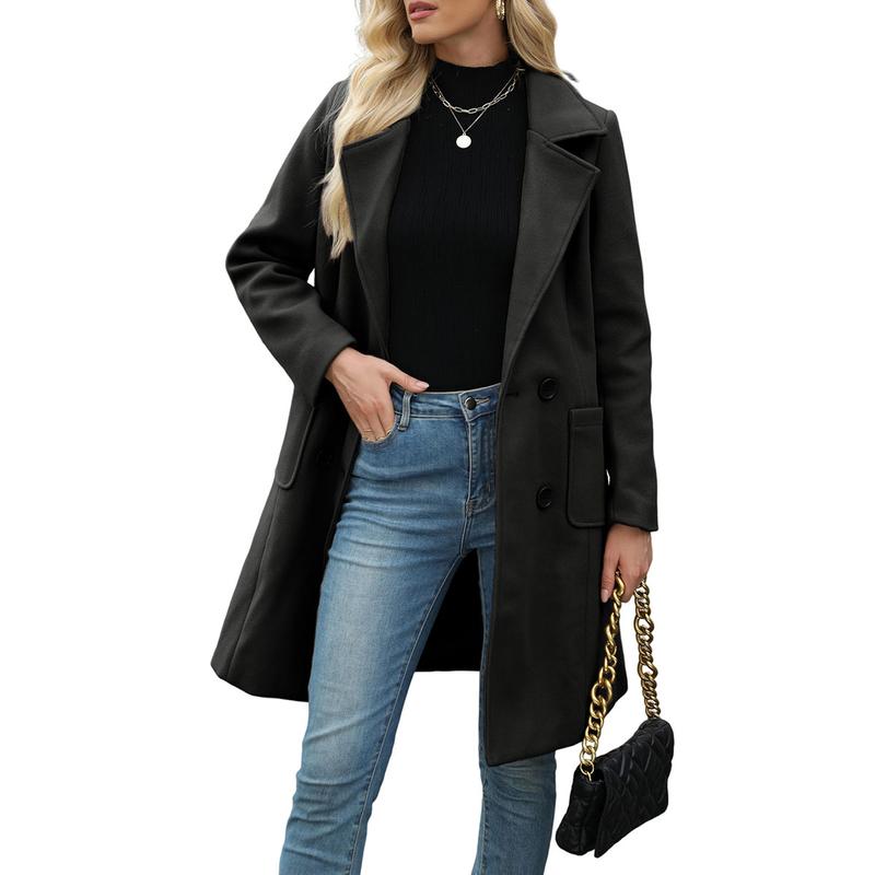 MOORE™ - Casual Wool Blend Warm Coat with Notch Lapel for Winter Wear | Elina Dublin